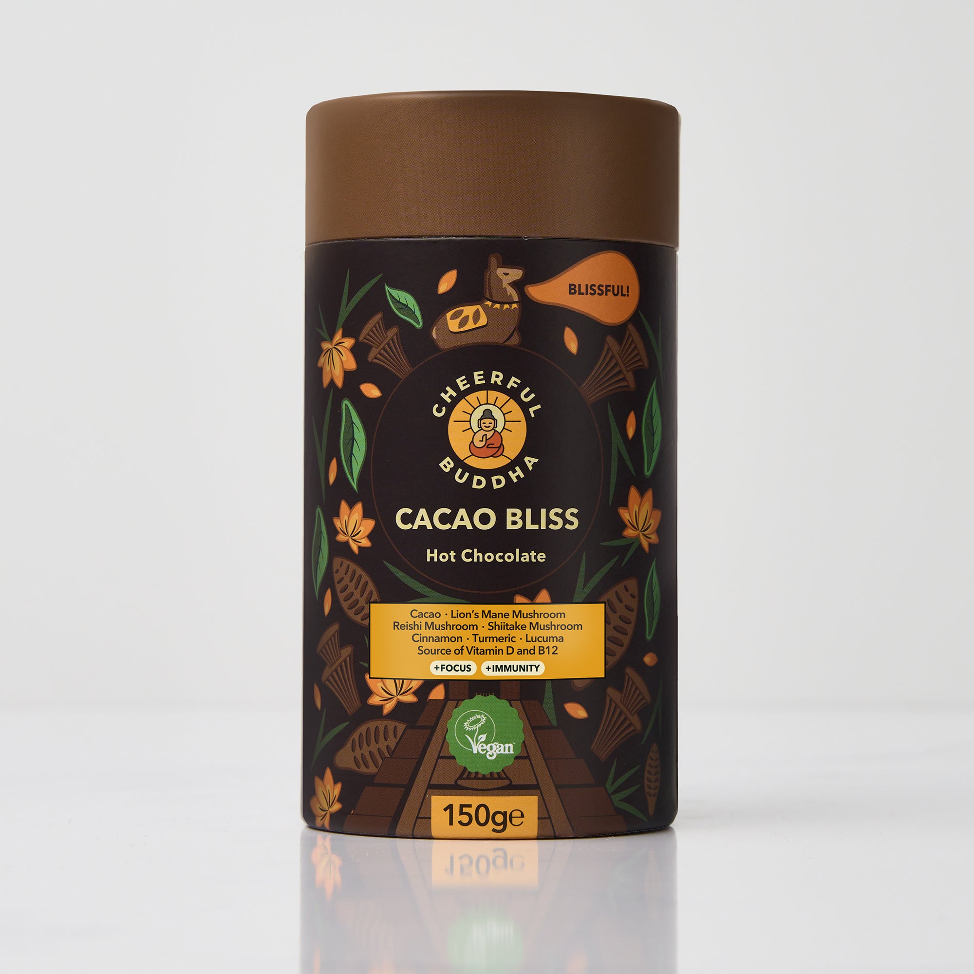Cheerful Buddha Cacao Bliss 150g — Superfood Hot Chocolate