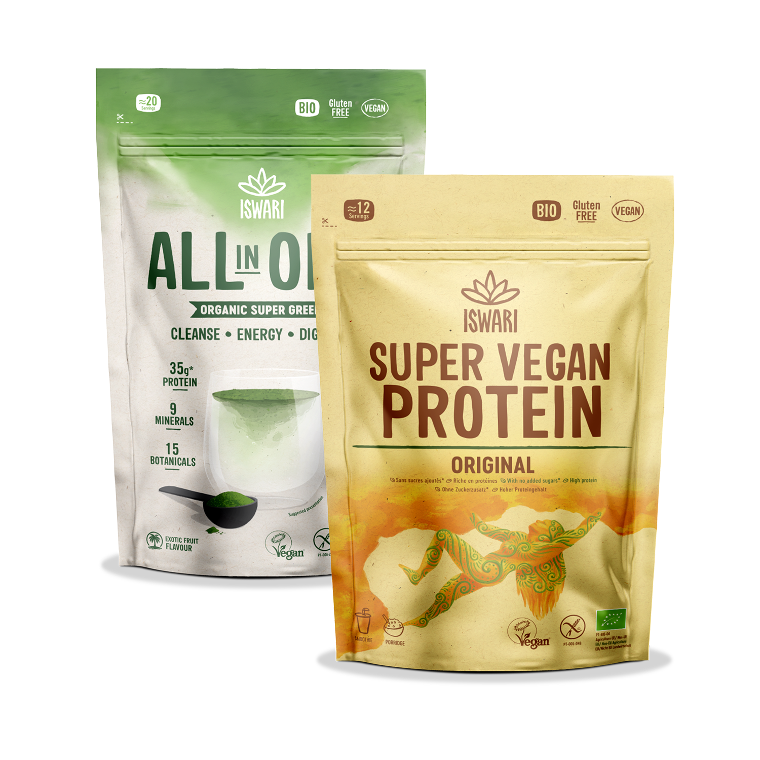 Iswari Bundle - Super Vegan Protein Original & All-In-One Supergreens